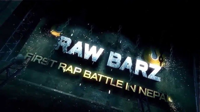 An empty battle stage with two microphones under gold light